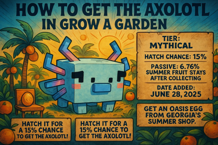 How to Get  the Axolotl in Grow a Garden buy gag pets